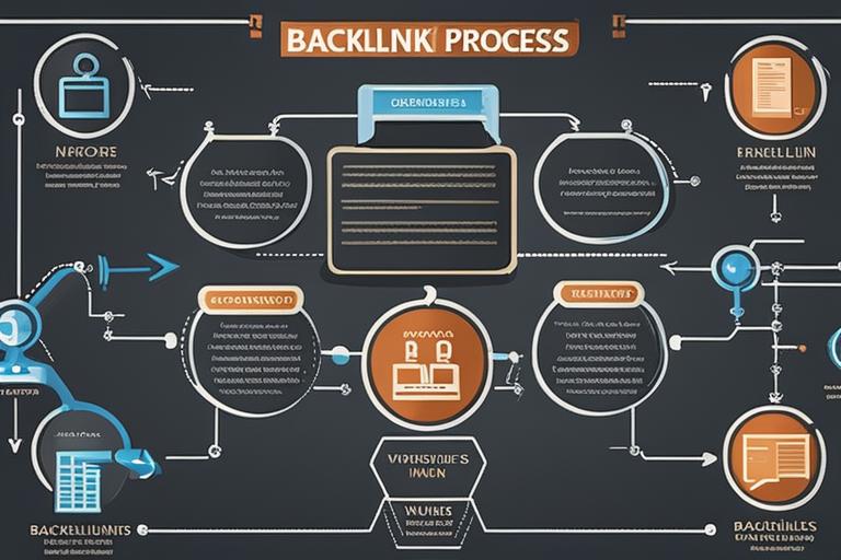 The featured image should contain a visual representation of the backlink building process. This cou