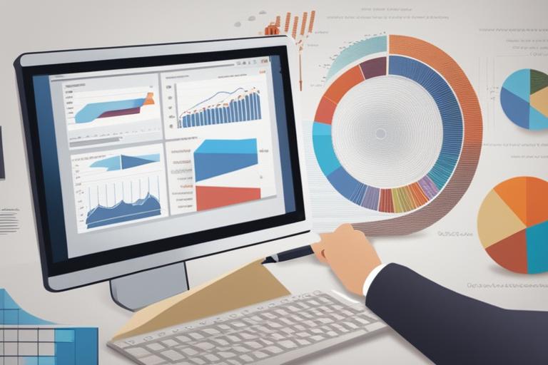 An image of a person analyzing data on a computer screen