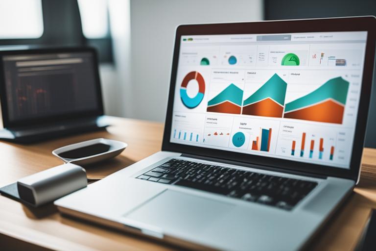 An image of a website analytics dashboard displaying various metrics such as organic traffic
