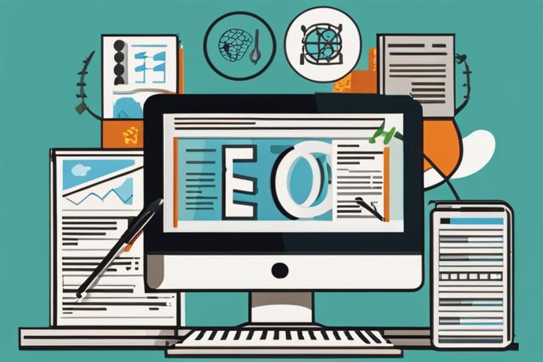 The featured image should contain a collage of different SEO elements 1