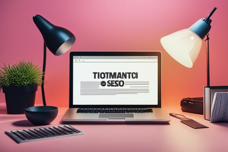 The featured image should contain a visually appealing blog layout with optimized titles