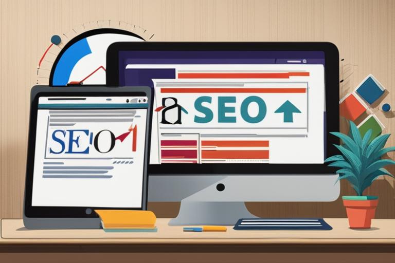 The featured image should contain a visually appealing representation of an SEO title. It could incl
