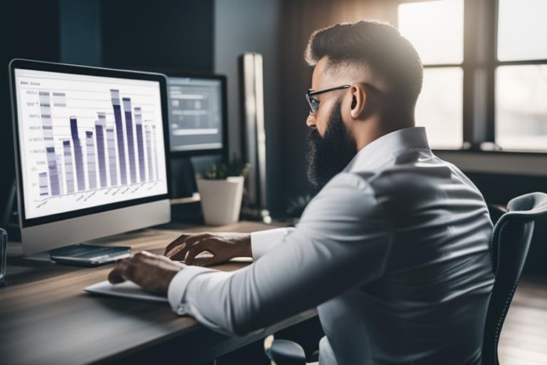 An image of a person using a keyword research tool
