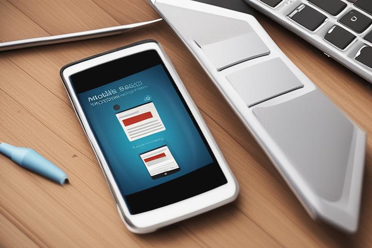 An image of a smartphone displaying a mobile-friendly website with a responsive design and engaging