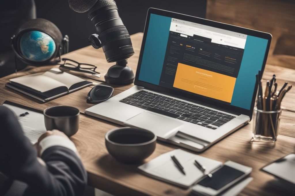 An image of a well-structured and visually appealing webpage with clear headings