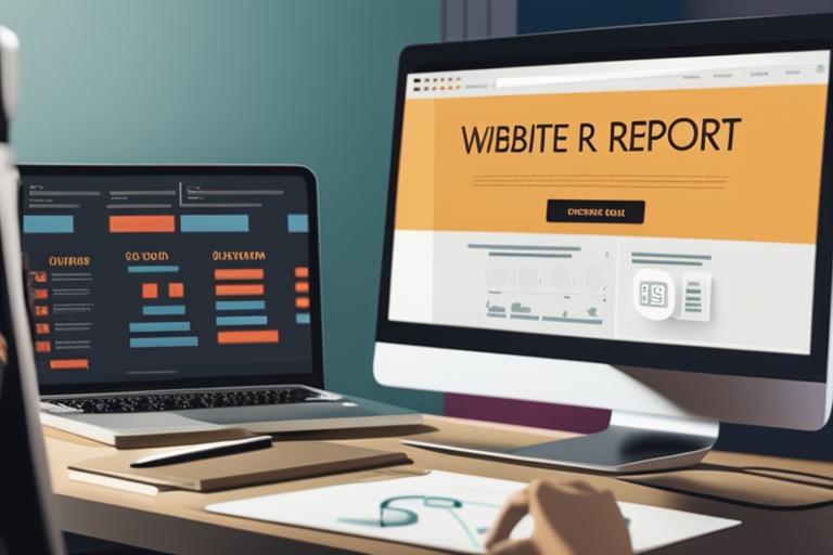 An image showing a website audit report being conducted