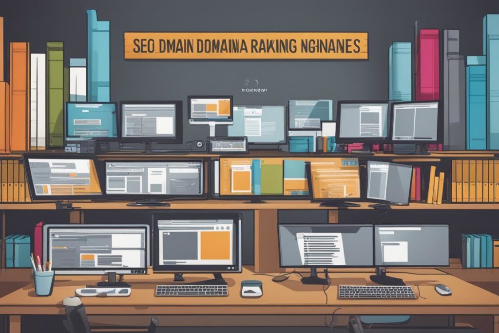 The featured image could be a visual representation of the impact of domain names on SEO