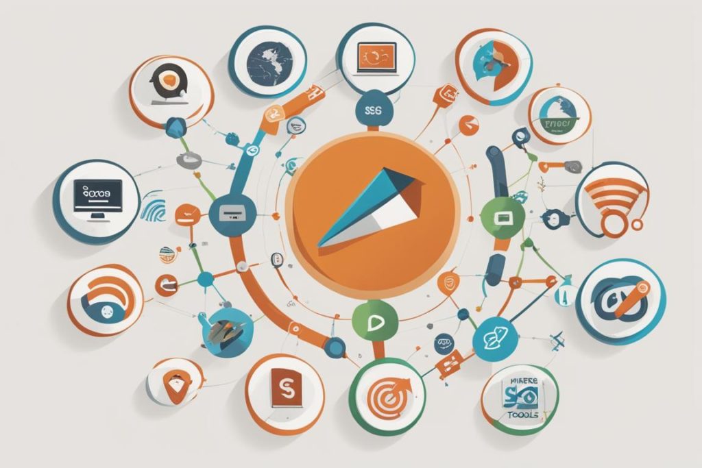 The featured image should be a collage of popular SEO software logos