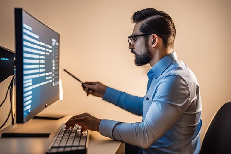 The featured image should be of a person using a computer