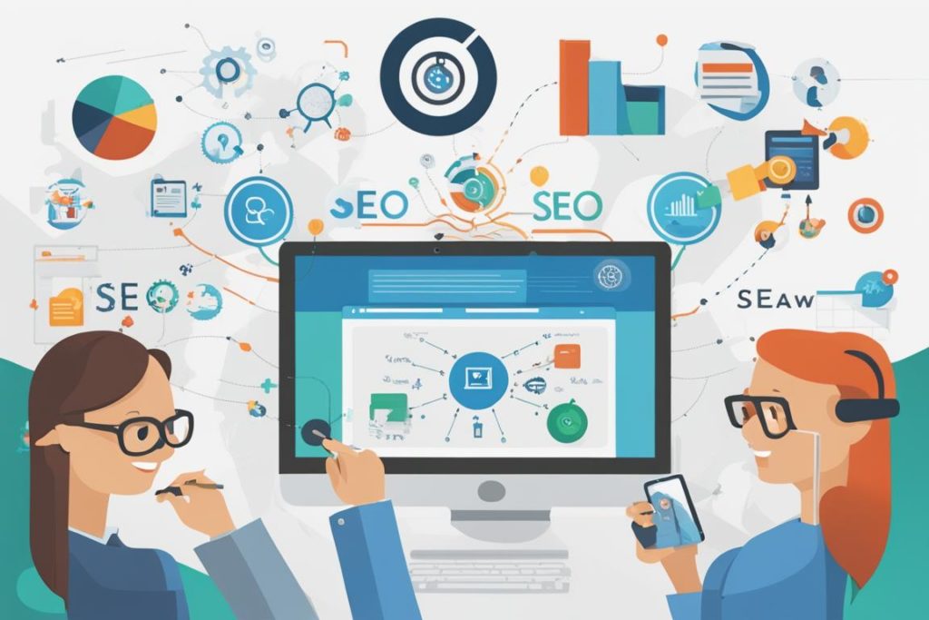 The featured image should contain a visual representation of a digital marketing strategy