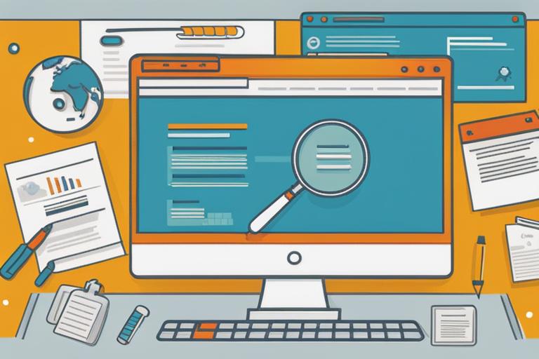 The featured image should contain a visual representation of a search engine results page (SERP) wit