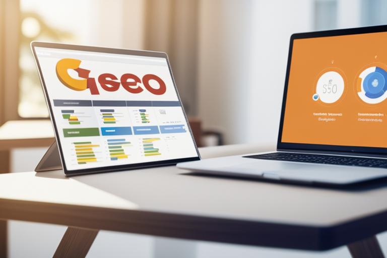 The featured image should contain a visual representation of a website's search engine optimization
