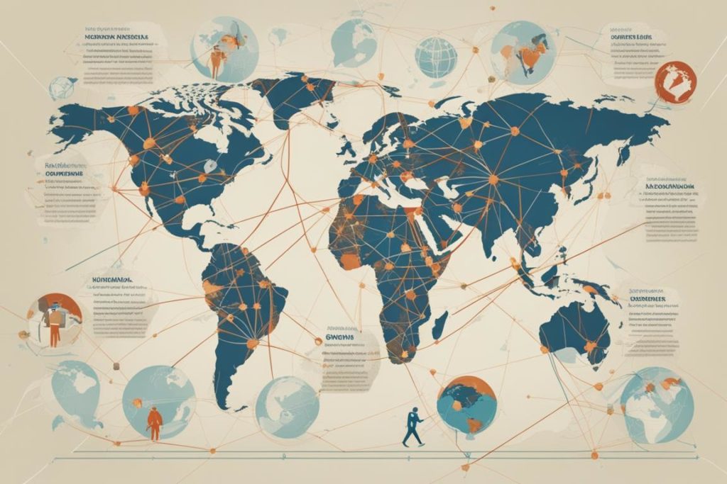 The image should contain a visual representation of global connectivity