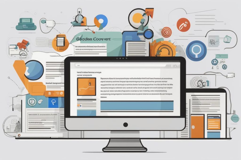 An image showing a website or webpage with engaging and high-quality content