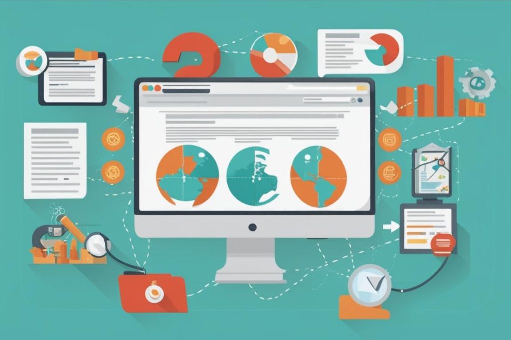 The featured image should contain a visual representation of search engine optimization
