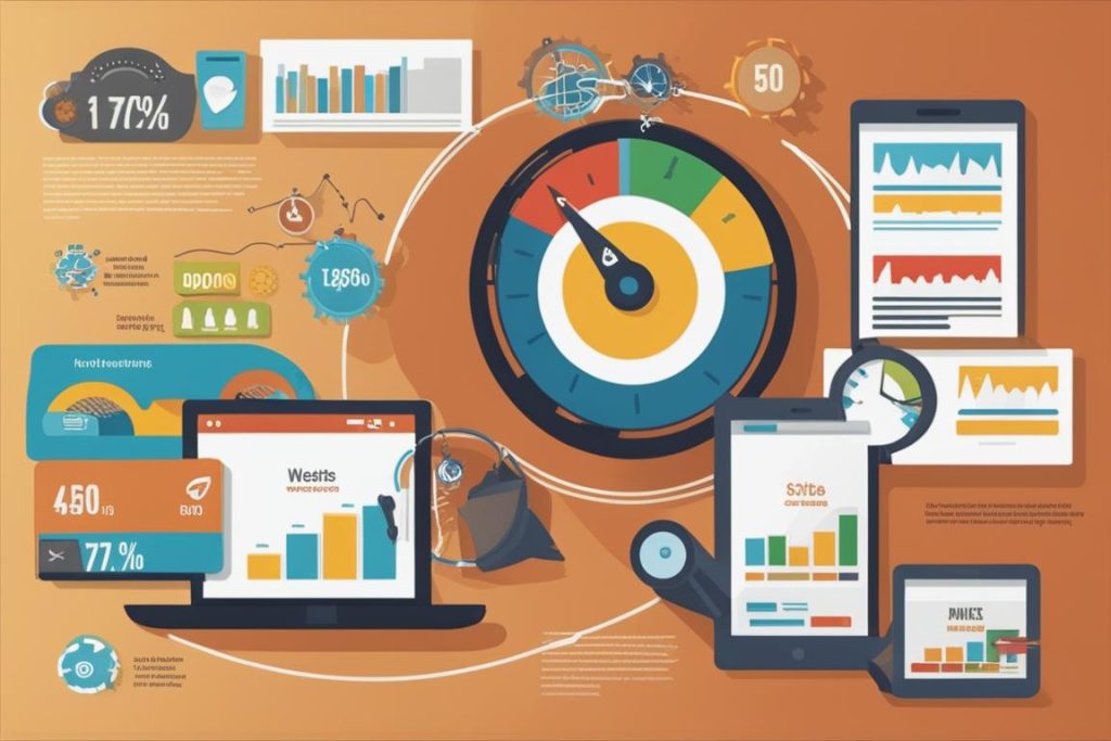 The featured image should contain a visual representation of website performance optimization