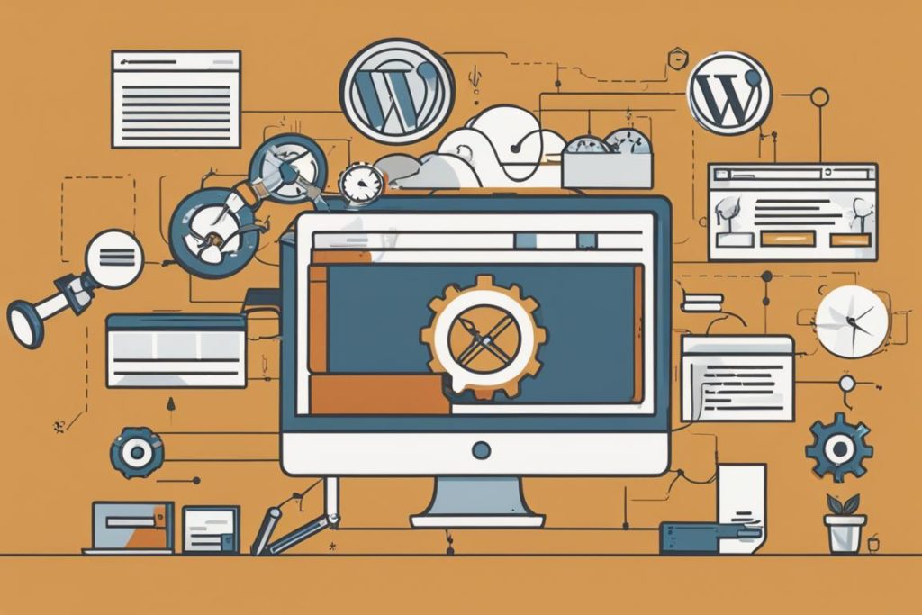 The featured image should contain a visually appealing representation of a WordPress website being o