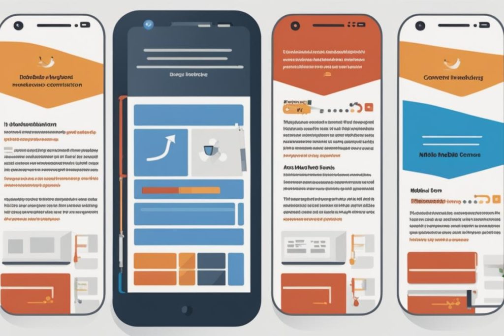 The image should showcase a comparison between a desktop and mobile interface of a website