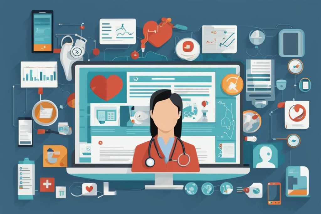 The featured image could be a collage of healthcare-related images and SEO elements such as stethosc
