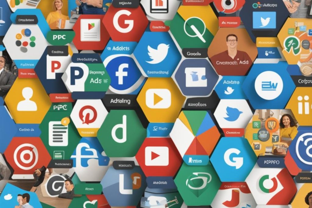 The featured image should contain a collage of popular PPC platforms such as Google Ads